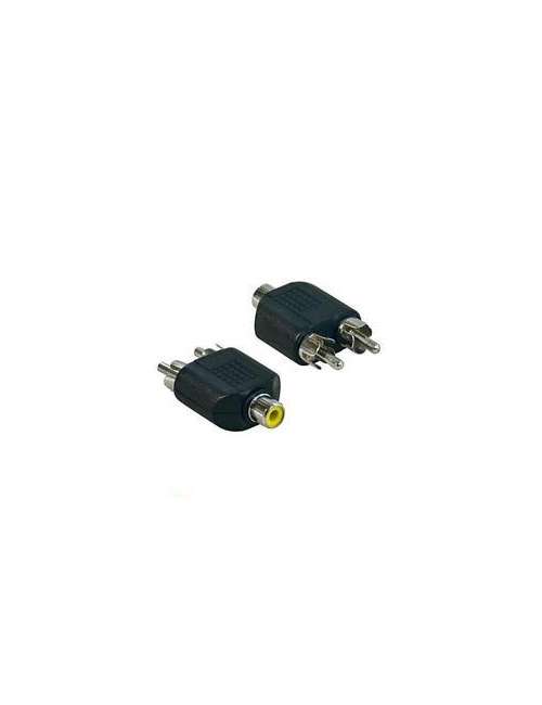 ADATTATORE DA PRESA RCA A 2 SPINE RCA