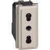 PRESA BIVALENTE 16A 250 VAC 2 MOD SABBIA LIVING NO