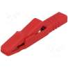 PINZA A COCCODRILLO CON PRESA 4MM ROSSA