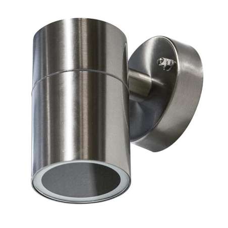 APPLIQUE PER GU10 A LED MAX 7W IP44 ACCIAIO