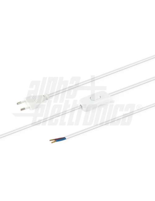 CAVO 2 MT DA SPINA EUROPA 2.5A A FILI SPELLATI CON