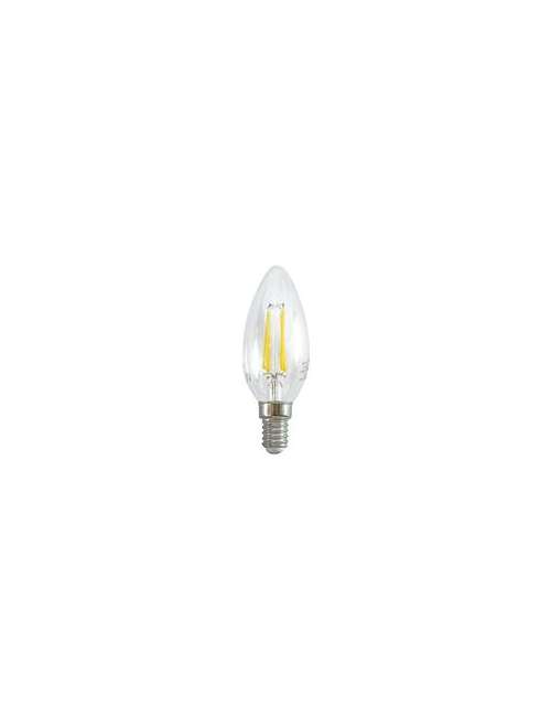 LAMPADA A LED CANDELA C35 FILAMENTO TRASP. E14 6W
