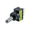 INTERRUTTORE UNIPOLARE A LEVA CON LED VERDE 12V