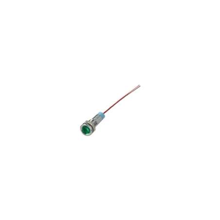 SEGNALATORE METALLICO LUMINOSO LED 24V VERDE