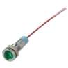 SEGNALATORE METALLICO LUMINOSO LED 24V VERDE