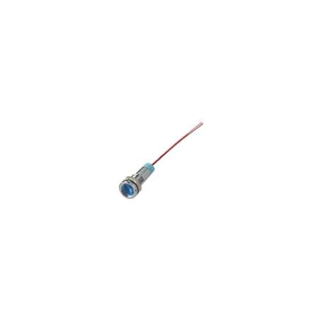 SEGNALATORE METALLICO LUMINOSO LED 24V BLU