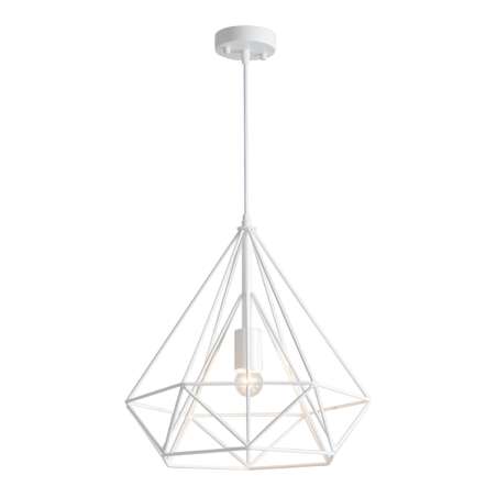LAMPADA A SOSPENSIONE CAGE IN METALLO COL.BIANCO