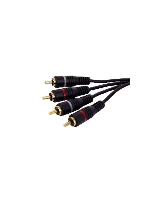 CAVO AUDIO 2 SPINE RCA 2 SPINE RCA 1,5MT DORATE