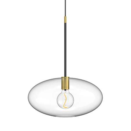 LAMPADA A SOSPENSIONE MINORCA IN OTTONE VETRO E