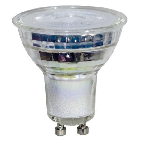LAMPADA GU10 IN VETRO 4.9W LUCE CALDA 3000K 220V