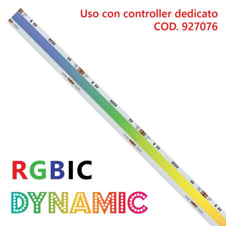 STRISCIA LED COB 5 METRI DYNAMIC RGBIC 24V 14W/M