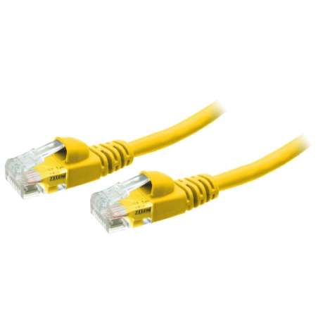 CAVO PATCH UTP CAT. 6 CON 2 SPINE RJ45 0,5M GIALLO