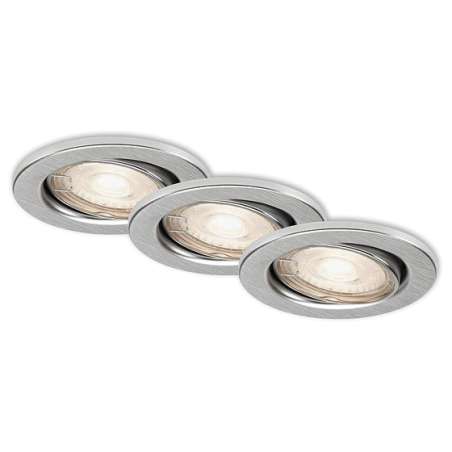 SET 3 PORTAFARETTI DA INCASSO D.8,6CM GU10 3,5W