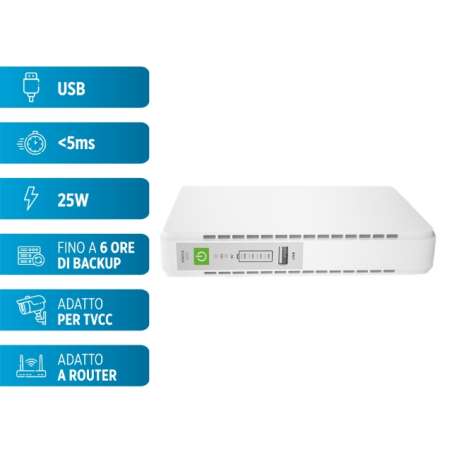 MINI UPS PER DISPOSITIVI 9V - 12V E USB