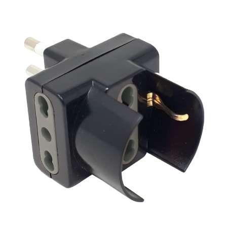 ADATTATORE SPINA 16A 2 PRESE 10-16A BIVALENTE