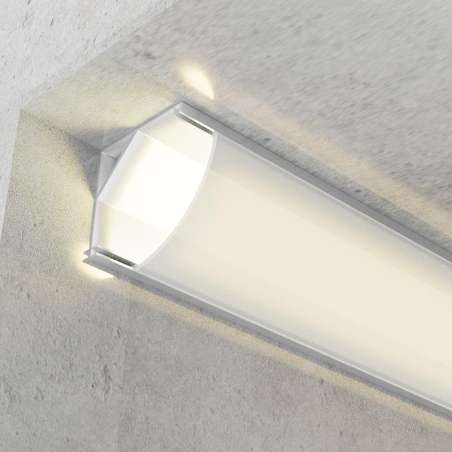 PROFILO IN ALLUMINIO ANGOLARE 2MT CON COVER