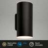 APPLIQUE IN ALLUMINIO RICARICABILE TOUCH 2X3W NERO