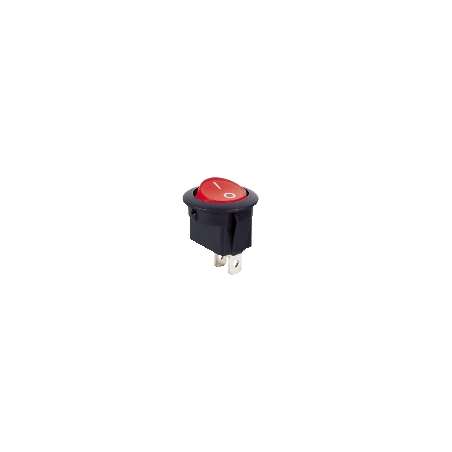 INTERRUTTORE UNIPOLARE 250VAC ROSSO TONDO
