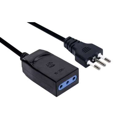 PROLUNGA ELETTRICA SPINA 10A-PRESA 10 A 5MT NERO