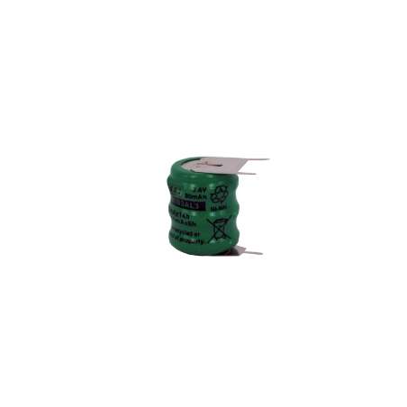 BATTERIA BOTTONE 3,6V 80MAH RICARICABILE NI-MH