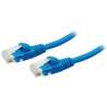 CAVO PATCH UTP CAT. 6 CON 2 SPINE RJ45 0,25MT BLU