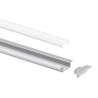 PROFILO IN ALLUMINIO DA INCASSO 2MT + COVER OPALE
