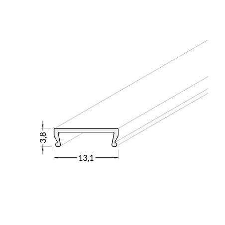 COVER 2M.CLIP BIANCO X PROFILO STANDARD