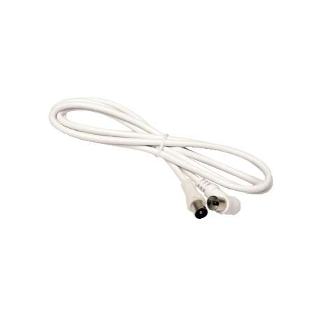 CAVO ANTENNA TV SPINA/PRESA 90° 3 MT BIANCO