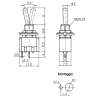 INTERRUTTORE MINIATURA 6A 125VAC ON-OFF A LEVETTA