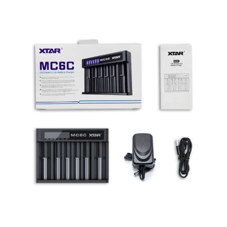 CARICA BATTERIA XTAR MC6C LI-ION / NICD / NIMH