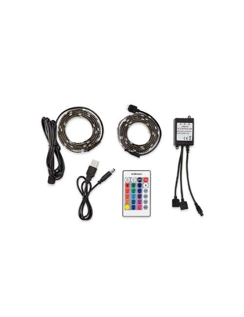 KIT 2 STRISCE LED 50CM LED RGB IP65 PER