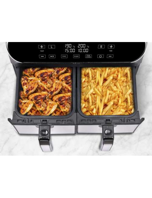 FRIGGITRICE AD ARIA A DUE ZONE 1700W 4+4 LT