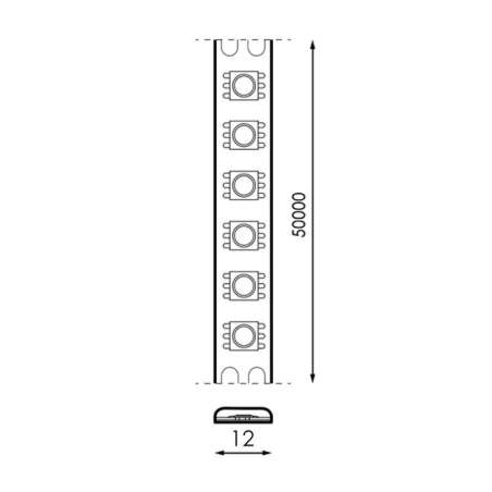 STRISCIA LED 24V 14W/M IP20 5MT RGB SMD5050