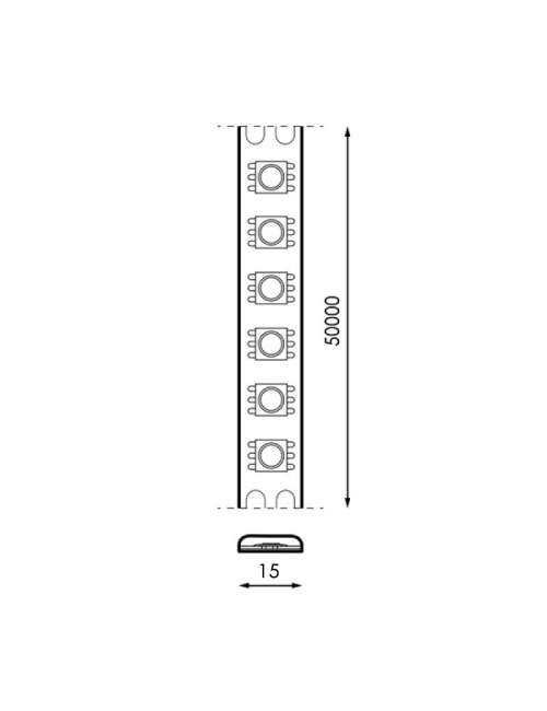 STRISCIA LED 24V 20W/M IP20 5MT 3000K L.CALDA