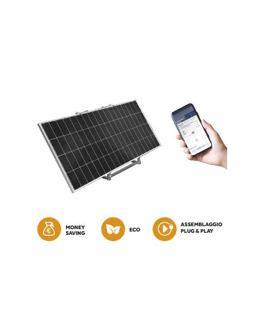 KIT PANNELLO SOLARE FOTOVOLTAICO DA BALCONE 300W