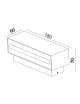 APPLIQUE LED SOLARE 8W RETTANGOLARE BIANCO