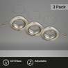 SET 3 PORTAFARETTI DA INCASSO D.8,6CM GU10