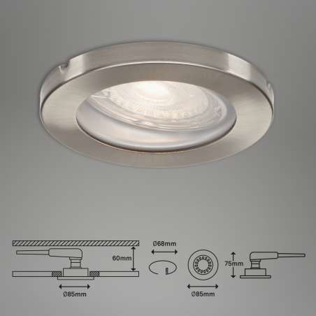SET 3 PORTAFARETTI DA INCASSO D.8,5CM GU10 5W