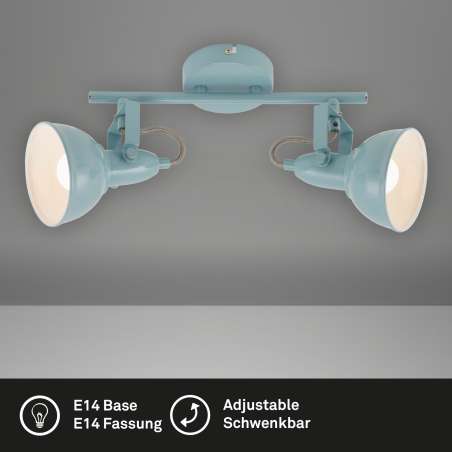 LAMPADA SPOT DA PARETE 2E14 MAX.40W BIANCO MENTA