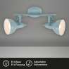 LAMPADA SPOT DA PARETE 2E14 MAX.40W BIANCO MENTA