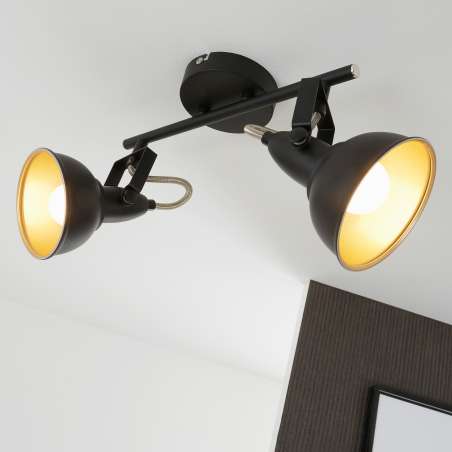 LAMPADA SPOT DA PARETE 2E14 NERO BRILONER