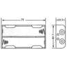 PORTABATTERIA PER 2 18650 C/FILI 150MM