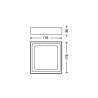 PLAFONIERA LED QUADRATA CON CORNICE SATINATA