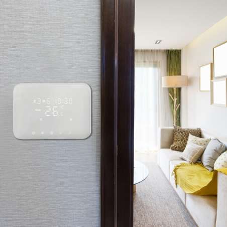 TERMOSTATO DIGITALE SOFT-TOUCH BIANCO A BATTERIE