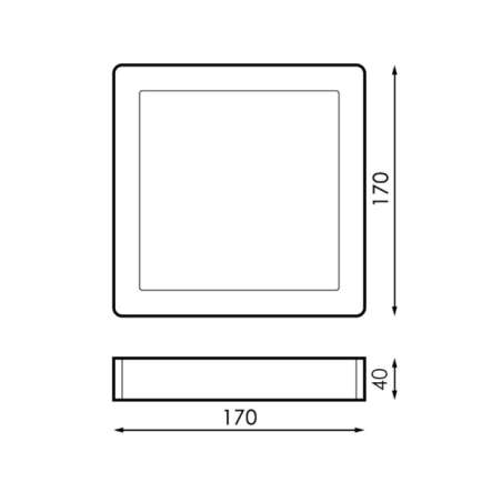 PLAFONIERA LED QUADRATA DA PARETE 12W CCT