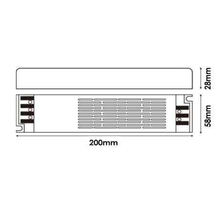 ALIMENTATORE SLIM PER STRISCE LED 300W 24VDC