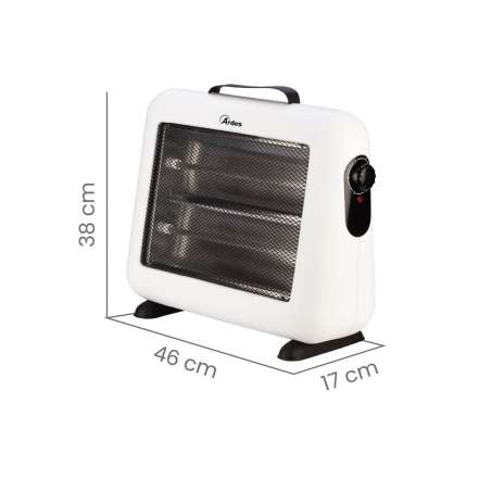 STUFA AL QUARZO 800W CON MANIGLIA ANTIRIBALTAMENTO