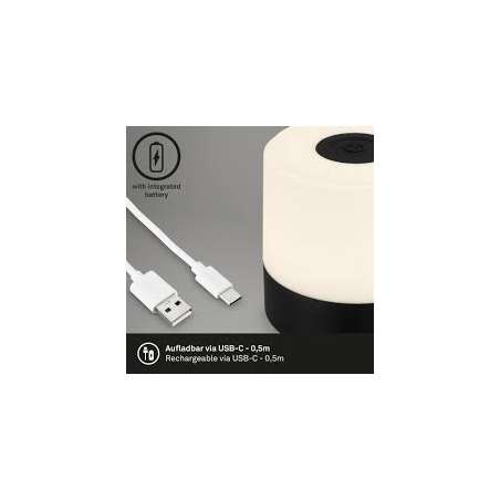 LAMPADA DA TAVOLO A BATTERIA 2W 150LM CROMATO
