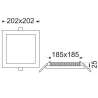 FARETTO A LED DA INCASSO QUADRATO SLIM 18W
