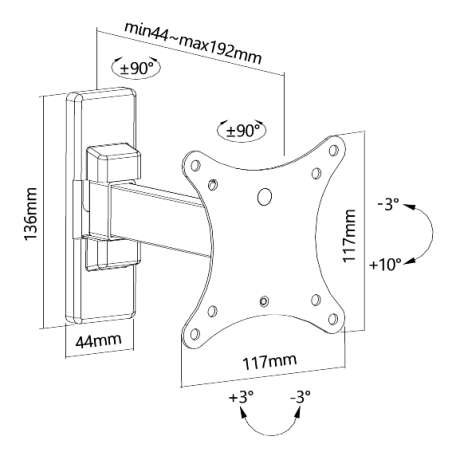 SUPPORTO PER TV LED FLAT DA 10-23 FINO A KG20